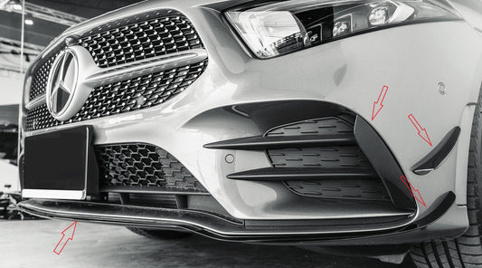 Front Bumper Canard for Mercedes-Benz A Class W177 - AERO FLAPS