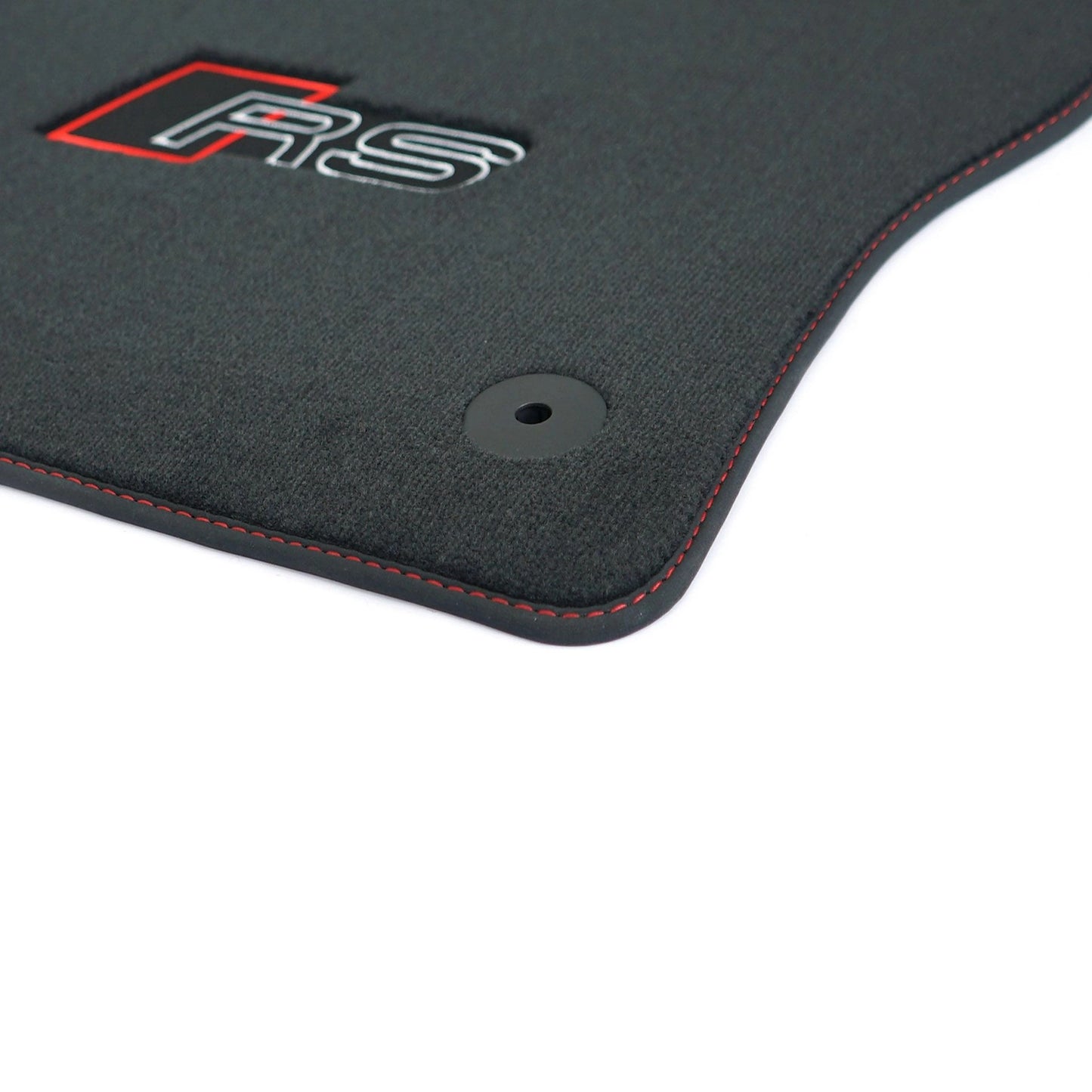 Premium Original Audi RS3 (8Y) textile floor mats premium velour floor mats black/red