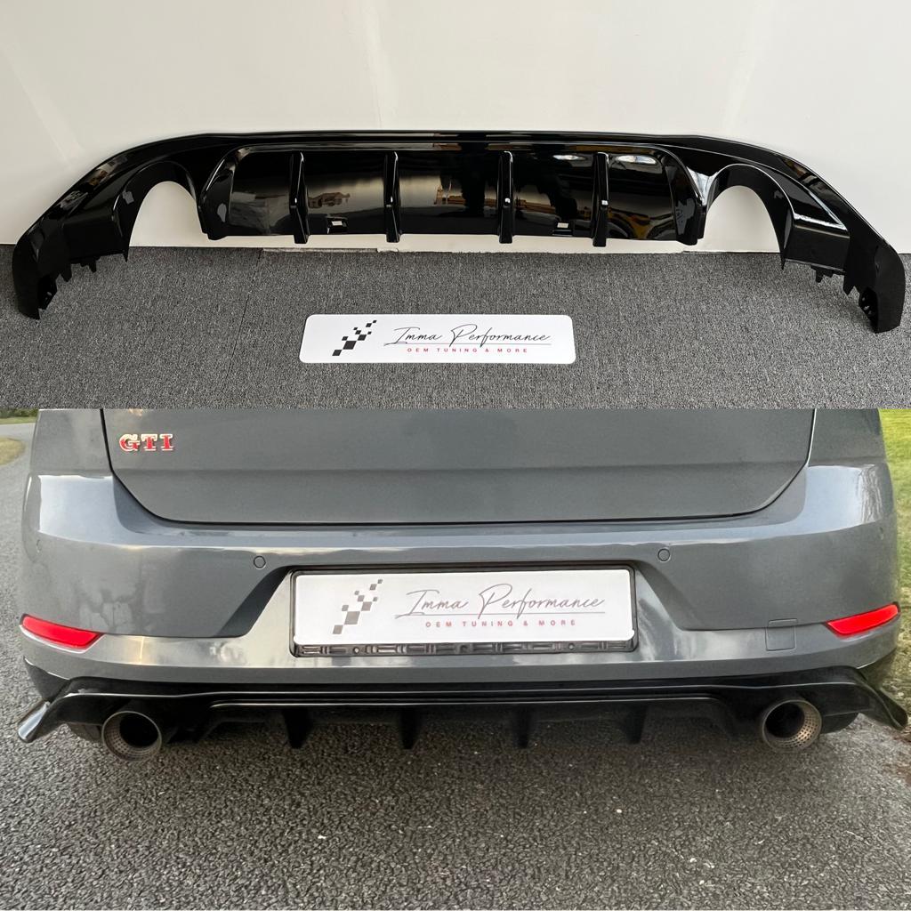 VW Golf 7.5 GTI MK7.5 Rear diffuser in Black - TCR Look – Imma Performance