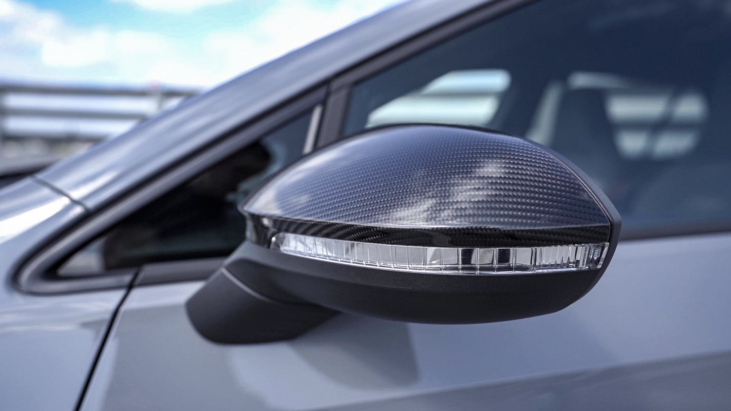 Carbon Fiber Side View Mirror Covers For Golf MK8